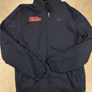 Nike Men's Navy Ole Miss Sugar Bowl Windbreaker Jacket Half Zip.